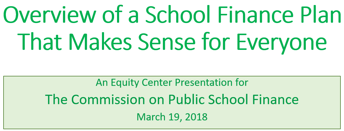 Overview of a school finance Plan 03.19.18